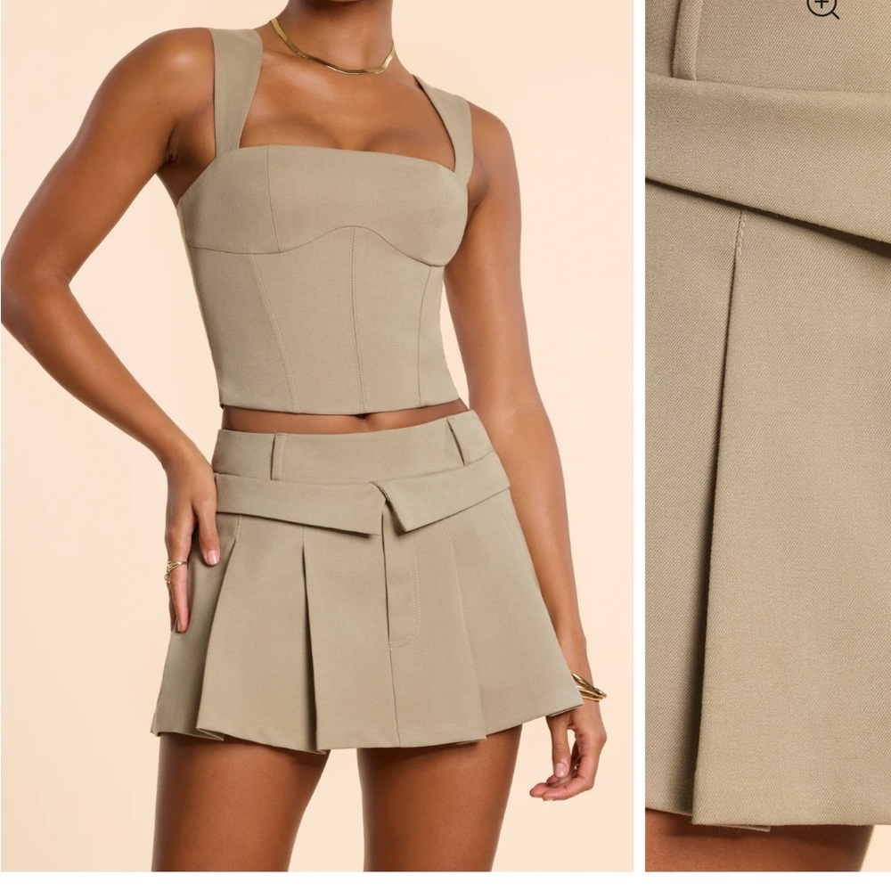 Oh Polly corset, mini skirt set